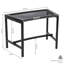 Banc de foyer d'extérieur en acier thermolaqué noir Haywood, ensemble de 4-138579943