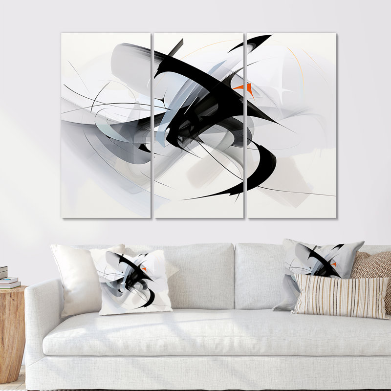 Cordi - ensemble de reproductions d'art abstrait en spirale, Toile tendue, H 28 po x l 36 po x P 1 po