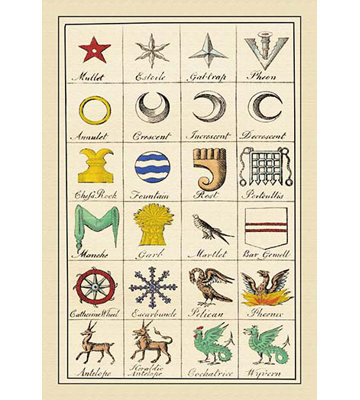« héraldiques charges-mullet, estoile, et al. », impression