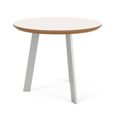 Waterfall Waiting Reception End Table Metal Frame High Pressure Laminate Top