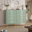 Commode 4 tiroirs 36,9 po avec poignées en métal, commode moderne en bois-698686359
