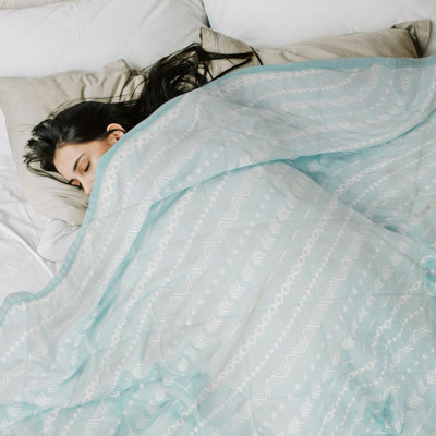 All Season Reversible Cooling Comforter Geometric Cooling Blanket