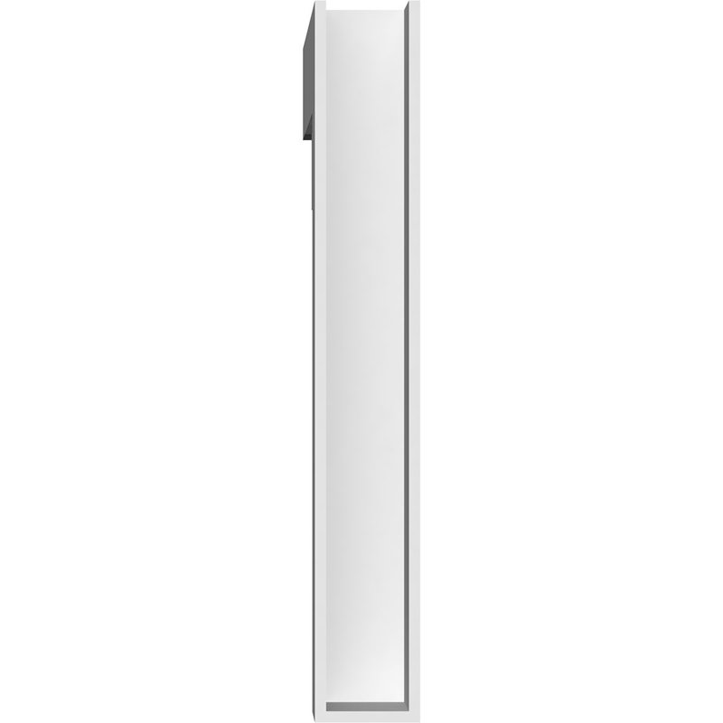3"W x 18"D x 24"H Standard Merced Architectural Grade PVC Bracket with Block Ends, 24"H x 3"W x 18"D