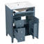 Ensemble de meuble-lavabo autoportant 24 po avec lavabo en céramique intégré, portes et tiroirs à fermeture en douceur, tiroir de rangement inférieur et support de porte intérieure 24 po-129764419-129764421