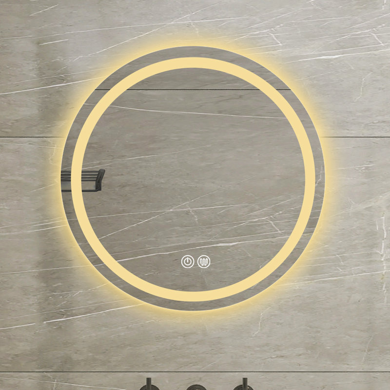 Miroir de salle de bain 27 po à DEL H 27 po pour salle de bain