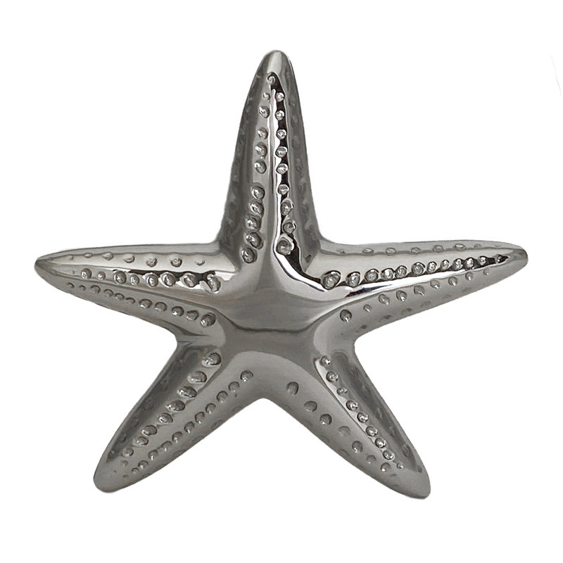 Starfish Nickel Silver Push Button Doorbell