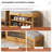 Transparent Flap Door Bamboo Shoe Storage Bench-926083932