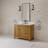 Marshall 42 in. Single Sink Freestanding Sierra Oak Bath Vanity with Carrara White Engineered Marble Top (Assembled)-696344627