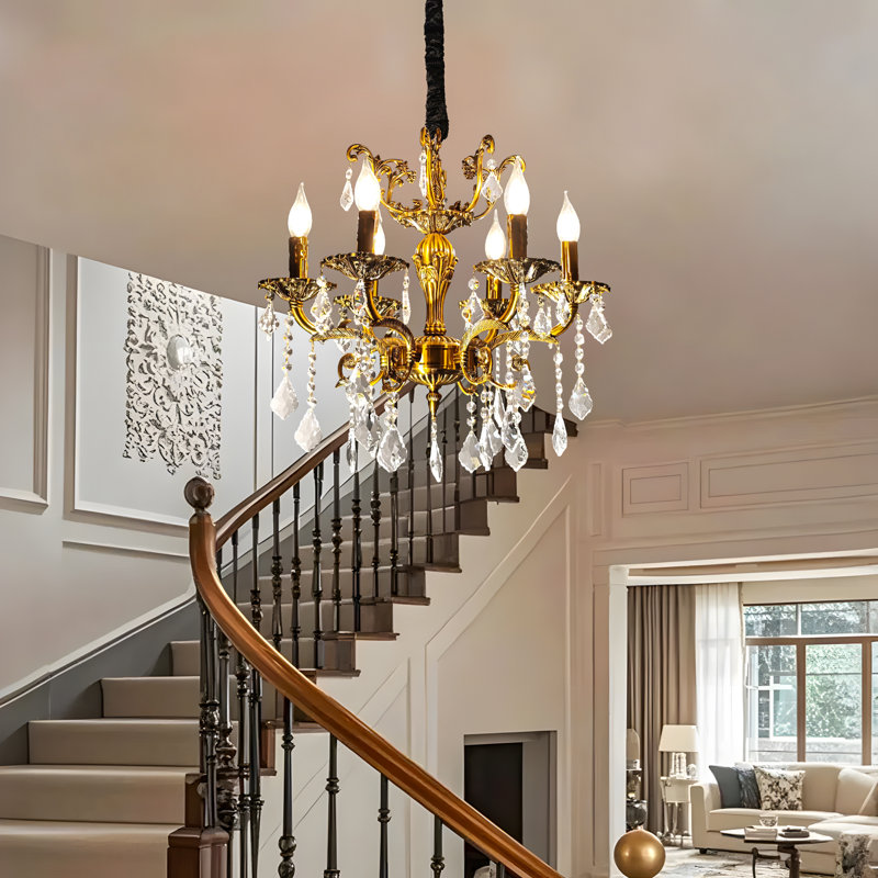 Chandelier, 6 Lights, 2350 Lumens