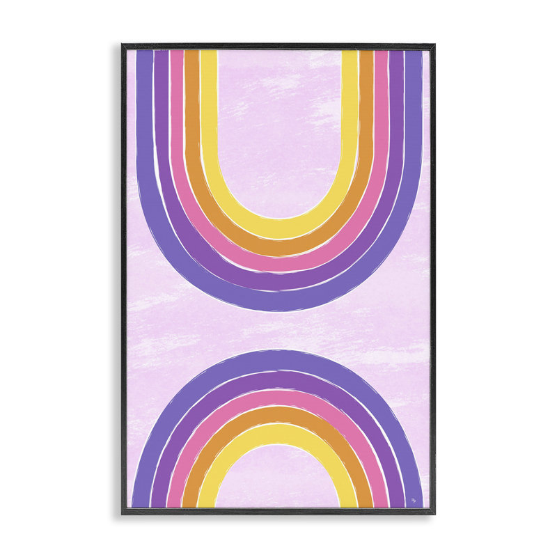 Arc-en-ciel mauve, art de giclée encadré par Martina Pavlova, H 18 po x l 12 po, Giclée encadrée noir minuit
