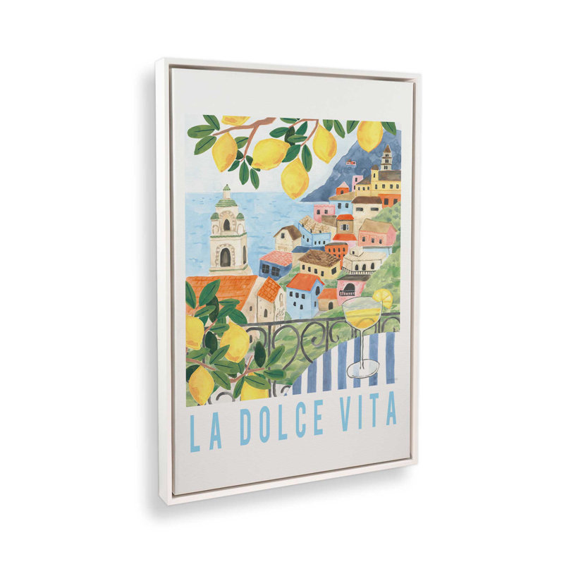 Imprimé La Dolce Vita, H 30,75 po x l 20,75 po, Blanc opaque