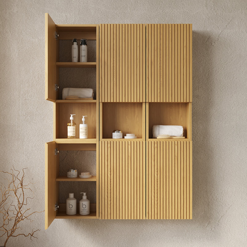 Armoire murale 41 "pour salle de bain, Chêne doré