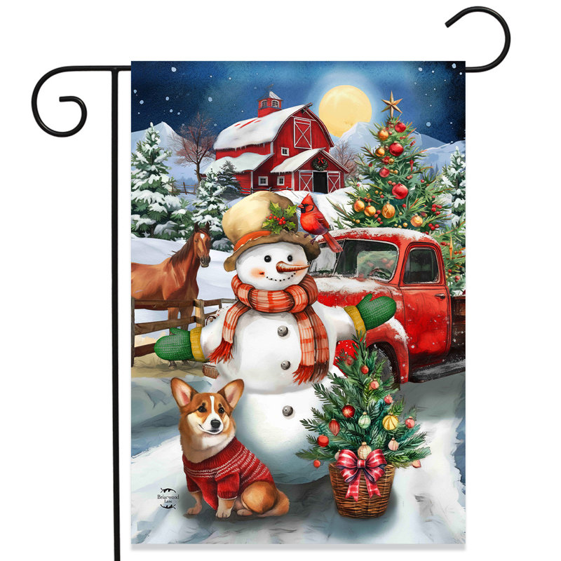 Drapeau de jardin Country Snow Day