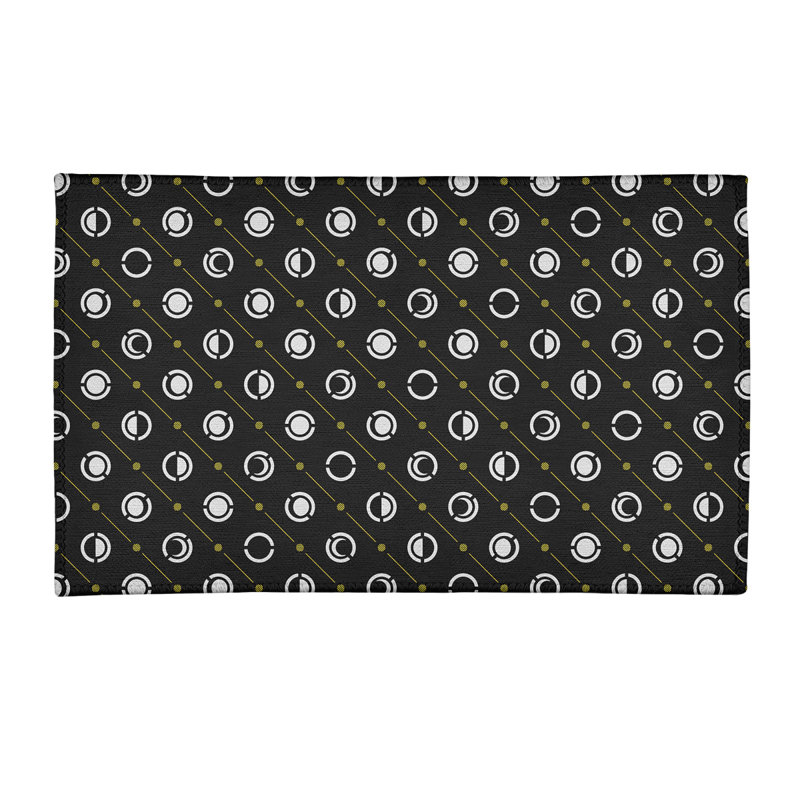 Tapis noir/jaune lune phases, Rectangle 2 pi x 3 pi