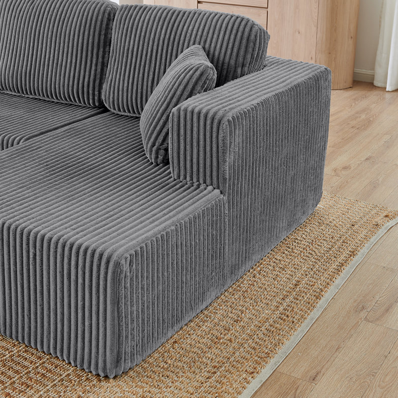 Canapé modulaire en U, Gris