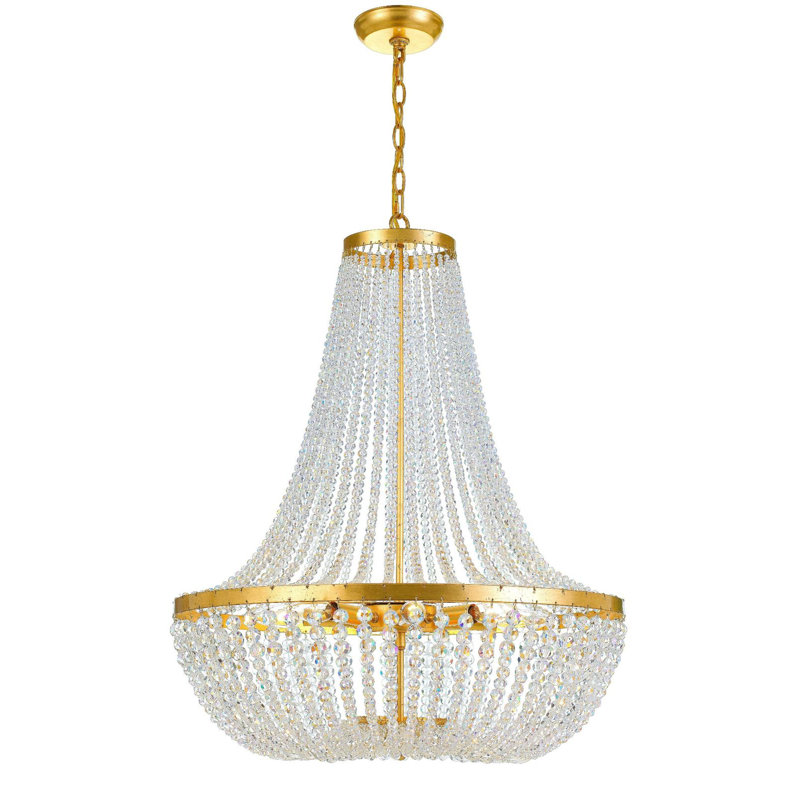 Josephine 8 - Light Dimmable Empire Chandelier, Antique Gold, 8