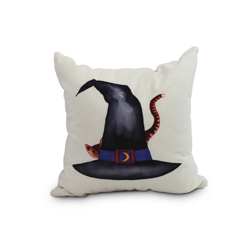 Housse et insert de coussin carré Witches Brew, Blanc, 16 po x 16 po