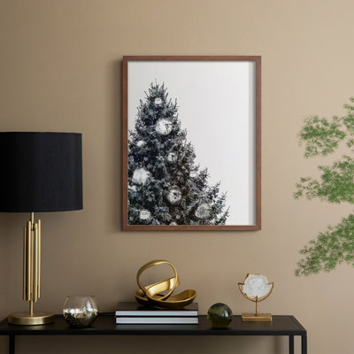 «Disco Christmas Tree II», reproduction encadrée - bois massif