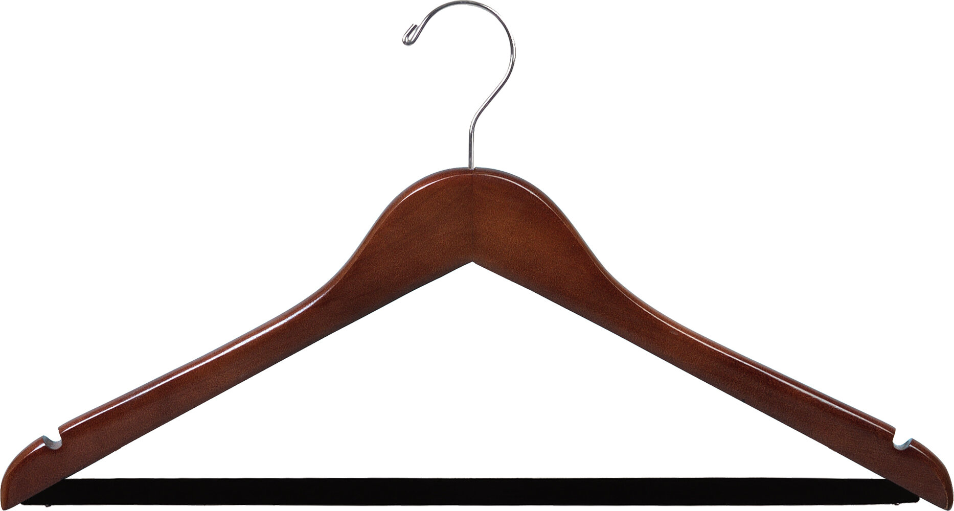 17 Wood Non Slip Top Hanger Rebrilliant