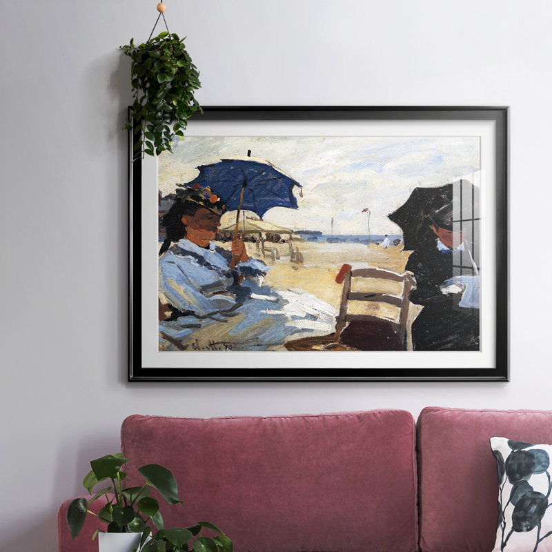 Monet, impression encadrée sur papier par Claude Monet, Noir, H 15 po x l 21 po x P 1,5 po