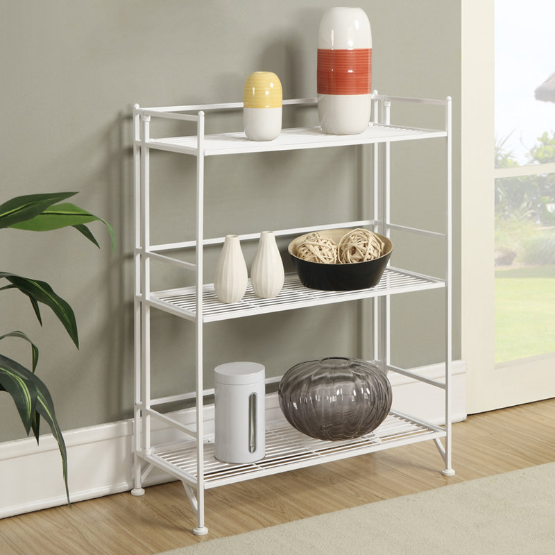 Edwin 32.50'' H x 25.25'' W Folding Metal Shelf, White