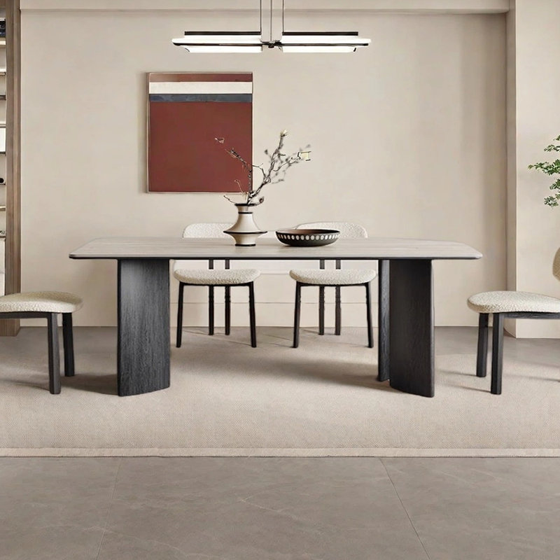 Retro rectangular dining table, 29.53"H x 70.87"L x 31.5"W