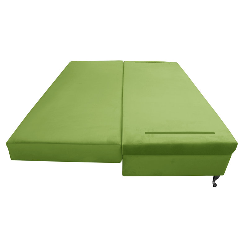 Glamour 3 Seater Sofa Bed, Green