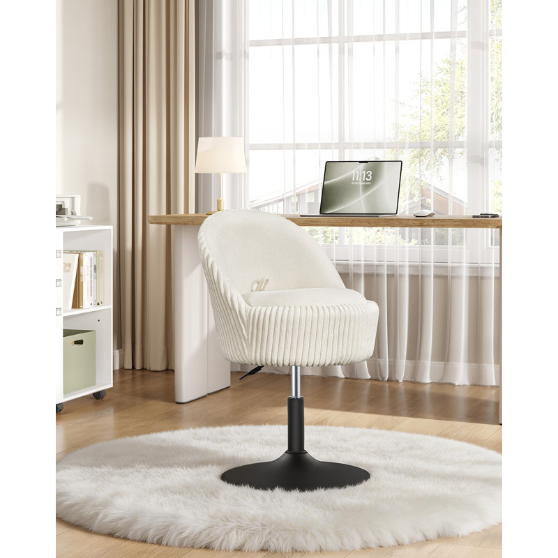 Vanity Chair with with Hidden Storage, Height Adjustable Dressing Table Chair, 360° Swivel with Backrest, Corduroy Dressing Table Stool for Bedroom