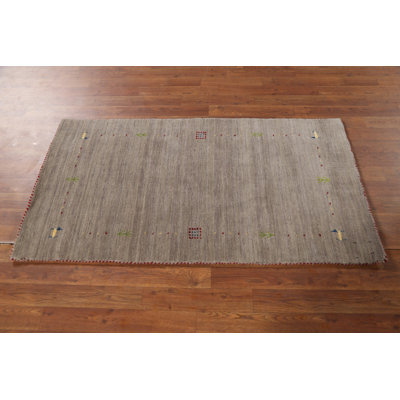 Hand-Knotted Gabbeh Indian Accent Rug