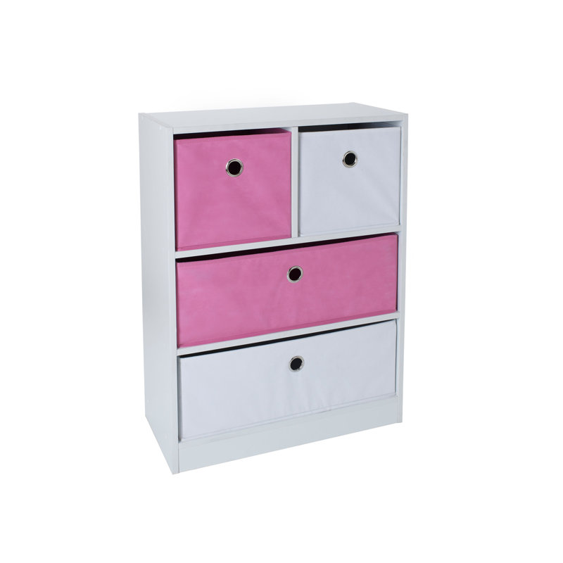 Kids Storage Unit, Pink/White