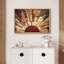 «Western Wood Effect Landscape Brown Sun Rays», impression rustique sur toile encadrée-119598450-93389054-93389053