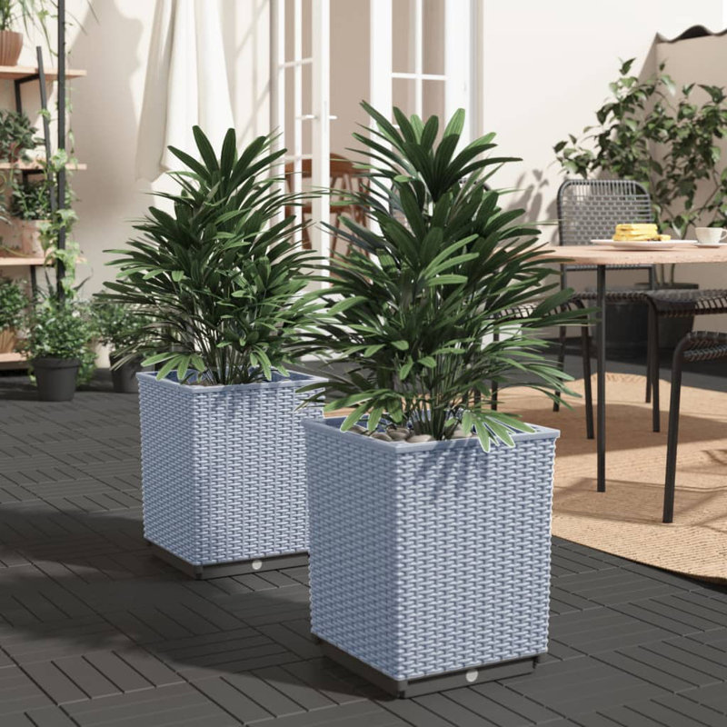 Ornela Planter Box, 2, Grey/Brown/Blue