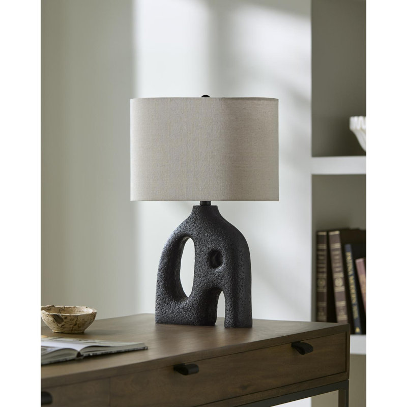 Lampe de table Loistine, Noir