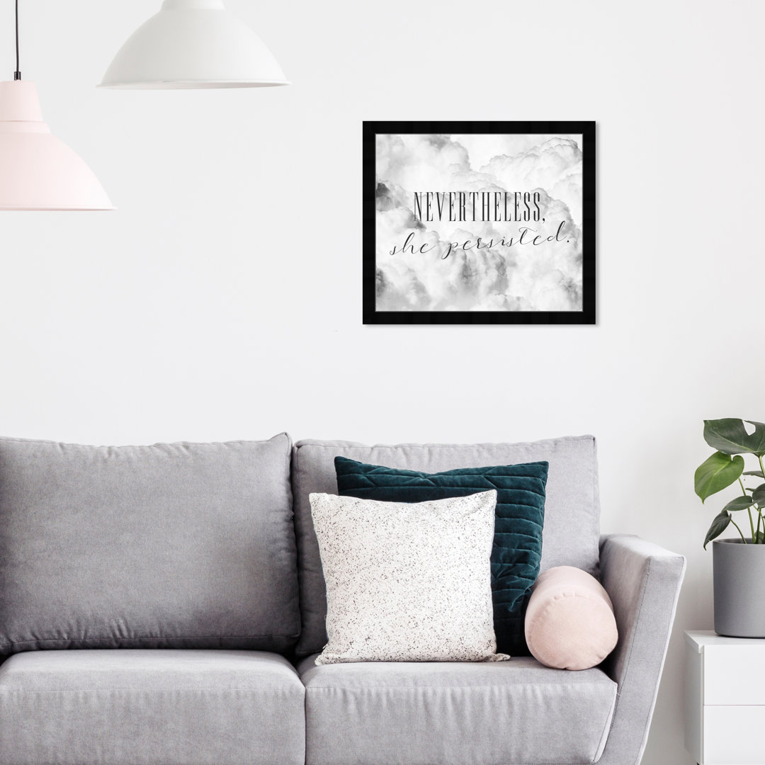 Feminist Movement She Persisted - Picture Frame Textual Art on Paper Oliver Gal Prints