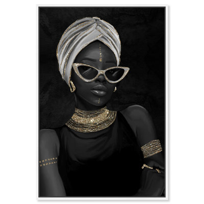 She is Glam - cadre flottant, impression sur toile