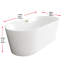 67 Inch Bathtub in Glossy White With Chrome Trim-105507089