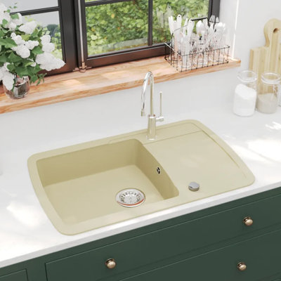 Belfry Kitchen Yoder 500mm W Single Bowl Stone Kitchen Sink