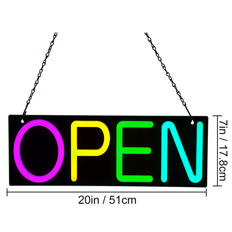 7'' Text & Numbers Themed Neon Sign