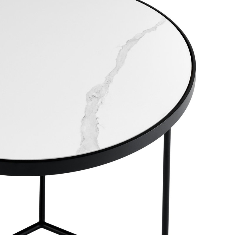 Table basse Gemini, Blanc, H 17 po x L 26 po x l 26 po