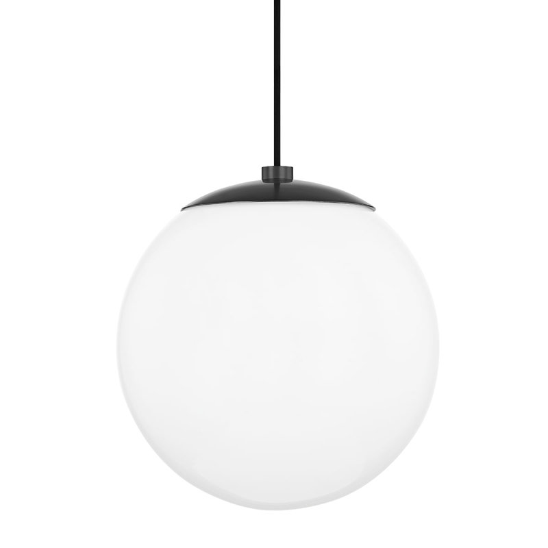 Luminaire suspendu sphérique 1 lumière Luna, Bronze vieilli