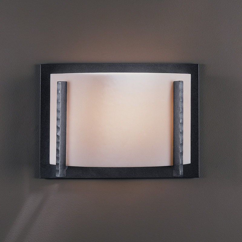 Vertical Bars Forged Flush Mounted Sconce, Natural Iron