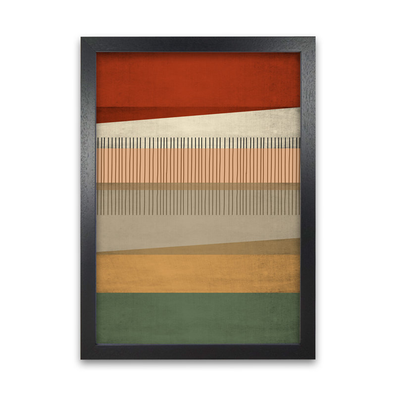Abstract Earth Tone B - Print, Black Frame, 59cm H x 42cm W x 3cm D