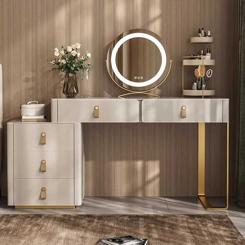 Makeup Vanity with Light mirror,5 drawers