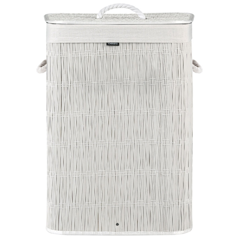 Fabric Laundry Basket, White