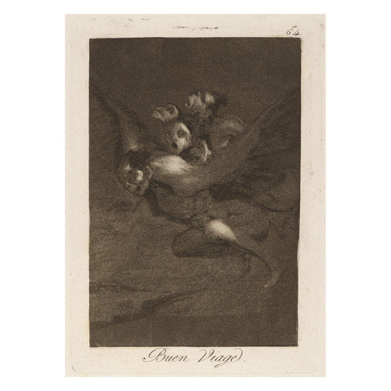 Buen Viage. (Bon voyage.) by Francisco de Goya - Giclee Print, 28" H x 22" W