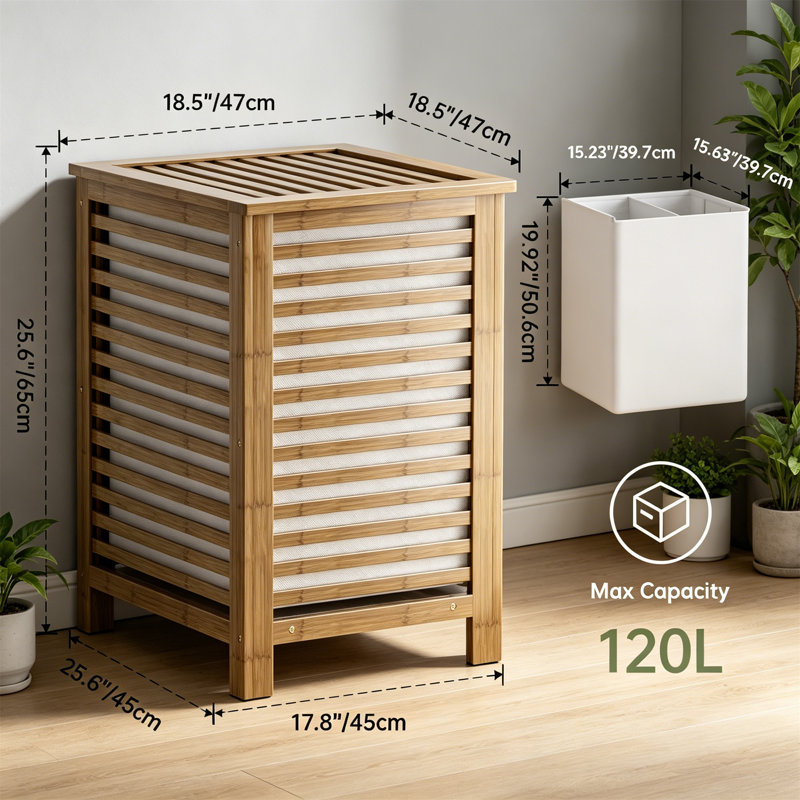 Bamboo Laundry Room Organiser