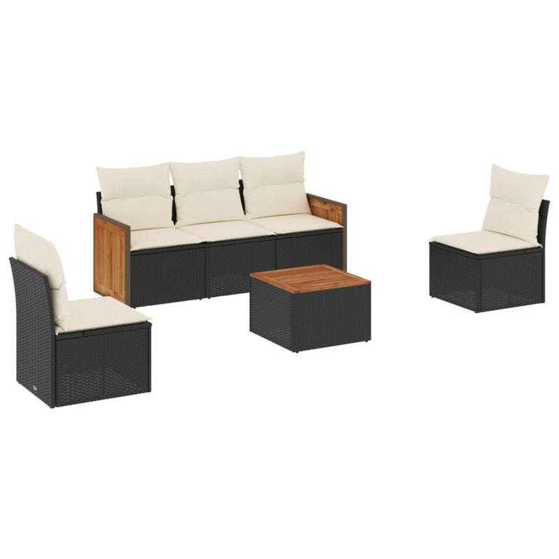 Grand canapé modulaire en rotin PE Vidaxl