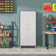 Armoire de rangement en métal 71 po avec roulettes - Armoire de rangement robuste pour outils pour la maison, le bureau, l'école et le garage, noir / gris