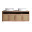 Meuble-lavabo flottant 48 po avec lavabo d'art en céramique, porte à fermeture en douceur 48 po (KD-Packing)
