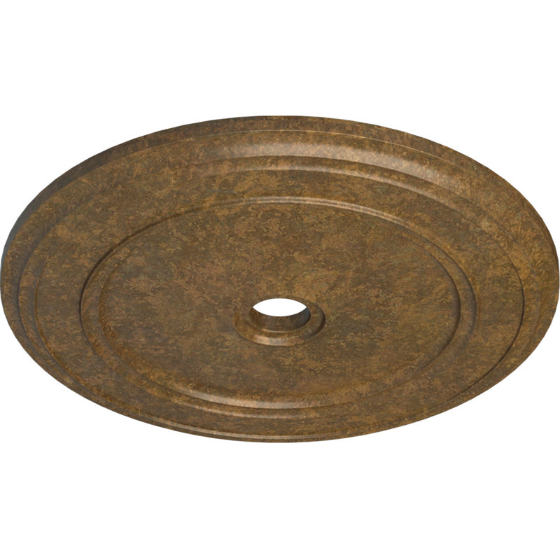 Médaillon de plafond Endurathane Galveston, DE 51 po x P 3 5/8 po x P 3 3/8 po (convient aux auvents jusqu'à 5 7/8 po), fini craquelé Americana peint à la main